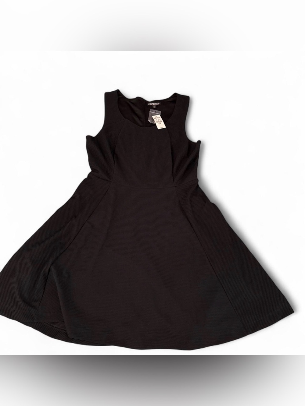 Express Black Sleeveless Fit & Flare Mini Dress